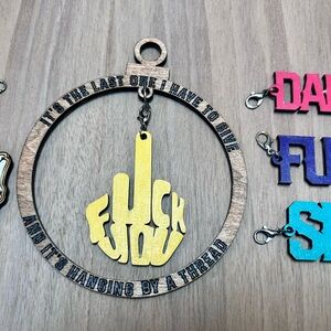 Sarcastic Decorative Ornament, “My Last Flying…” w/Interchangeable Feels